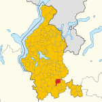 Map of comune of Fagnano Olona (province of Varese, region Lombardy, Italy)